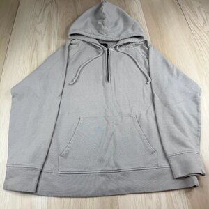 Joe's Collection Mens Gray Half-Zip Cotton Knit Pocket Pullover Hoodie Size XL